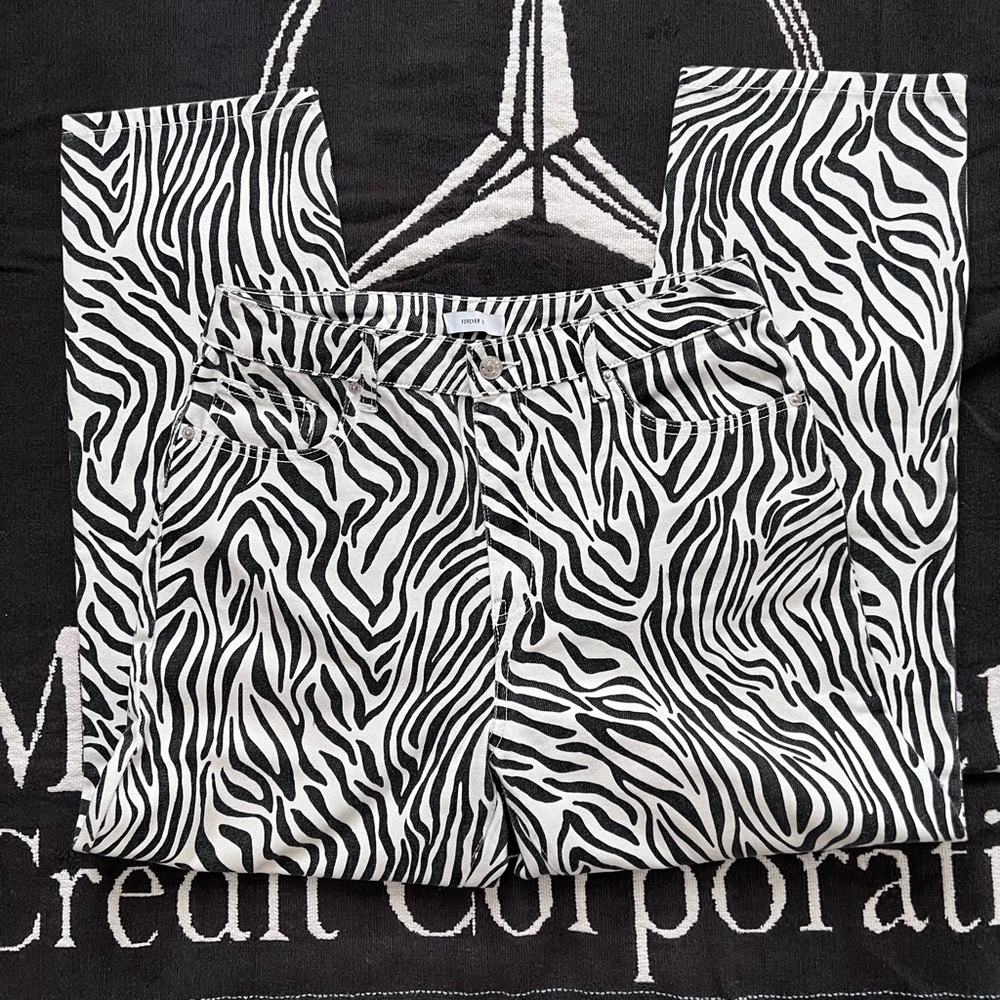 Forever 21 Zebra Print Pants